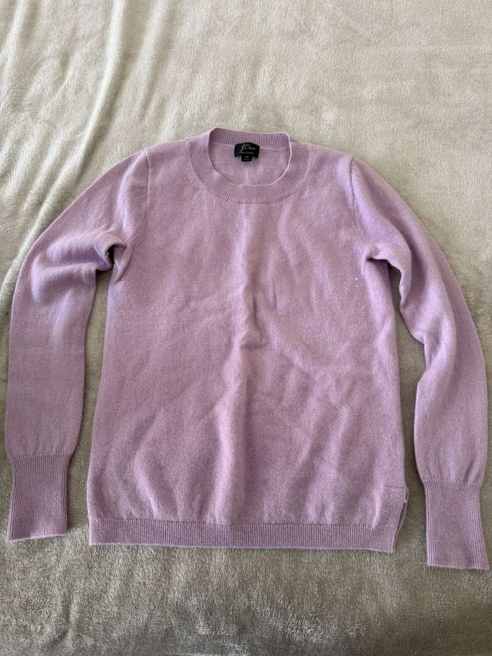 J. Crew Lilac Crewneck Cashmere Sweater